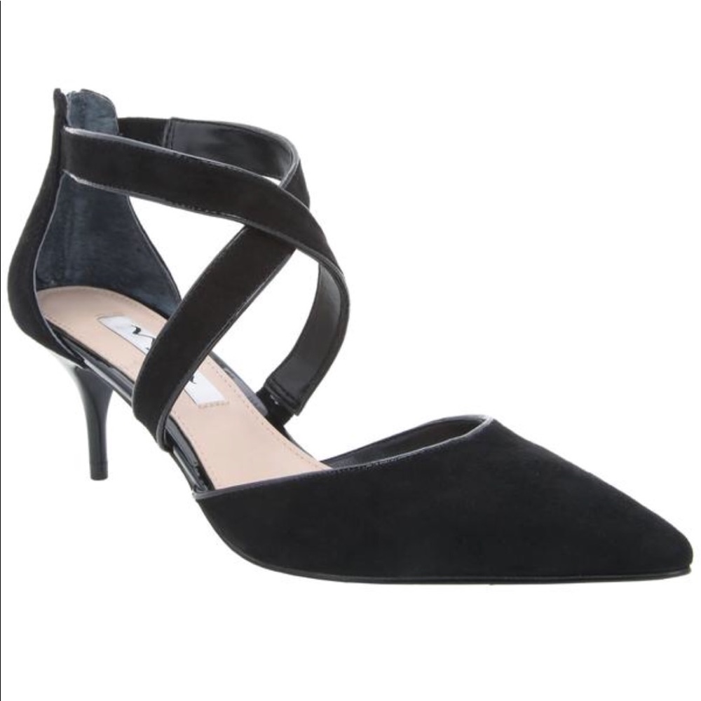 NWT- Black Suede Heels